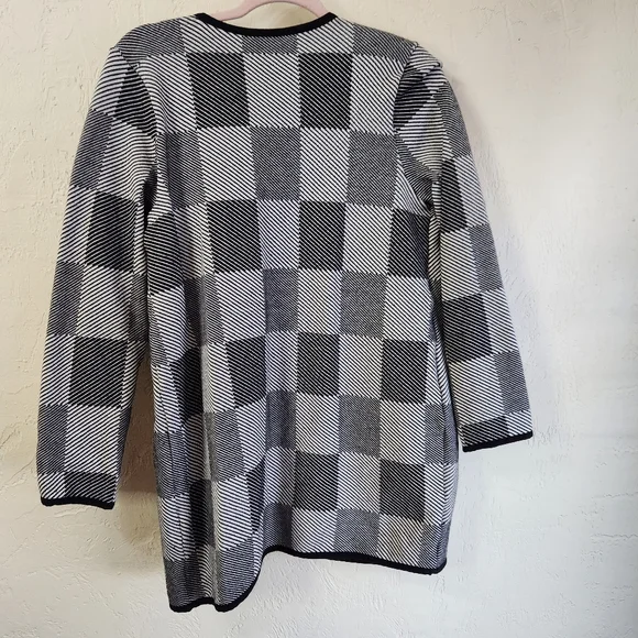 Chicos Open Cardigan Long Open Jacket With Top Closure Size 1 [Meduim) P2p 19 - Picture 2 of 5